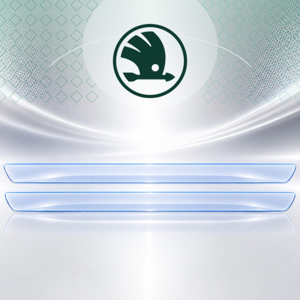 Антигравийная защитная бронепленка по лекалам для Skoda Kamiq I 2019- нижняя зона кузова пороги