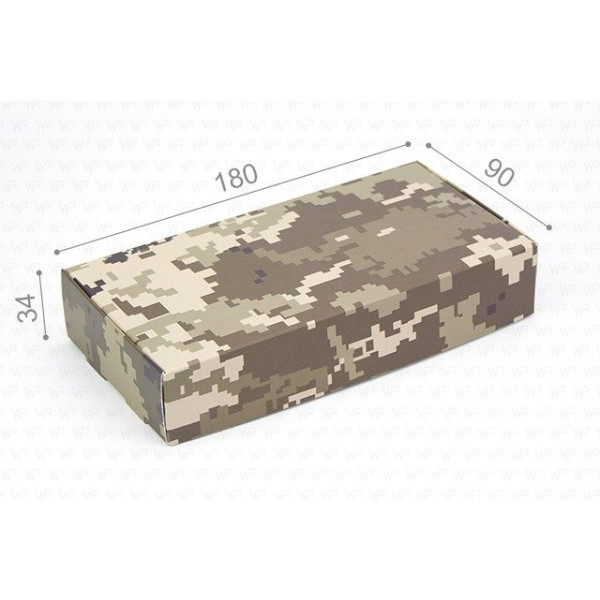 Подарочная Коробка ВСУ Пиксельная 180 x 90 x 35 мм