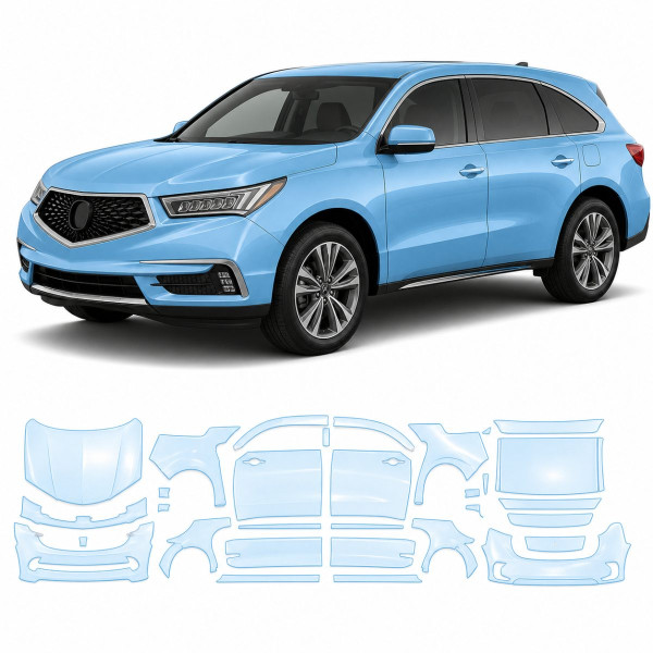 Антигравийная защитная бронепленка по лекалам для Acura MDX YD3 facelift 2017-2020 - полный кузов