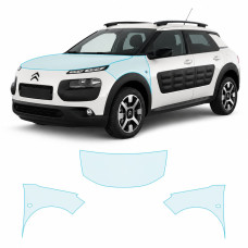 Антигравийная защитная бронепленка по лекалам для Citroen C4 Cactus I 2014-2017 - капот и передние крылья