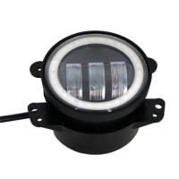 Противотуманная LED фара круглая дальний свет / линза с ДХО / D-100 мм / 30W / 7000K 1 шт