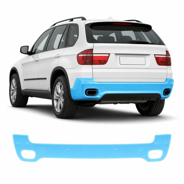 Антигравійна захисна бронеплівка за лекалами для BMW X5 E70 2006-2013 - задній бампер