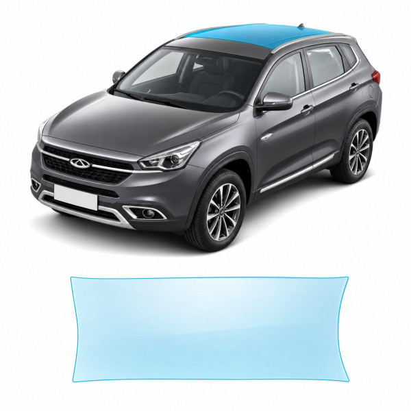 Антигравийная защитная бронепленка по лекалам для Chery Tiggo 7 I 2016-2020 - зона крыши
