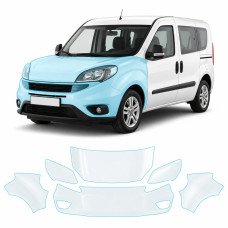Антигравійна захисна бронеплівка за лекалами для Fiat Doblo II 2010-2022 - передня частина авто (капот бампер крила))