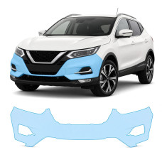Антигравийная защитная бронепленка по лекалам для Nissan Qashqai J11 facelift 2017-2021 - передний бампер