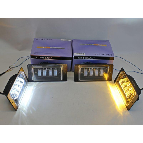 Противотуманные фары LED фары ВАЗ 2110-15 / 60W / Линза / Регулировка высоты / Желтый и белый свет 1 шт