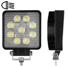 LED фара Brevia Flood Близьке світло 10-30V 27W (9x3W) 1980Lm Алюмінієвий корпус IP68 (10642QSX1)