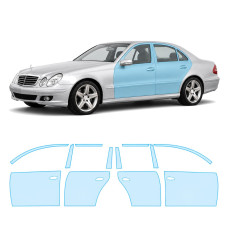 Антигравийная защитная бронепленка по лекалам для Mercedes-Benz E-Class W211 facelift 2006-2009 - зоны дверей и стойки окон