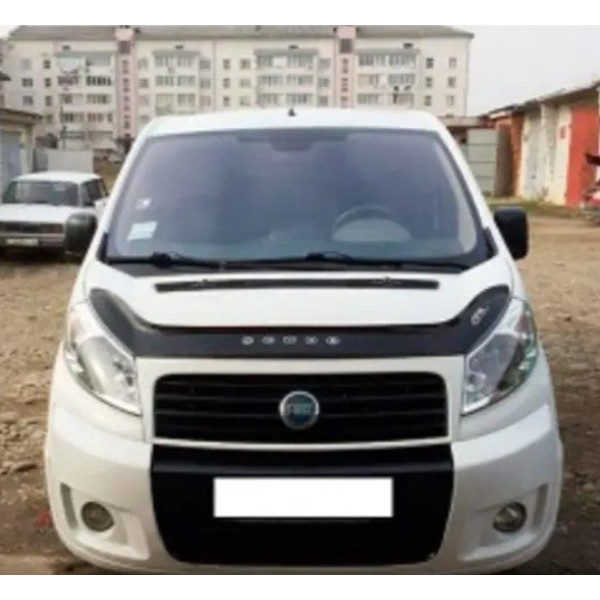 Дефлектор капоту мухобійка для Fiat Scudo з 2007-2015 Євро Кріплення (Vip Tuning) FT16