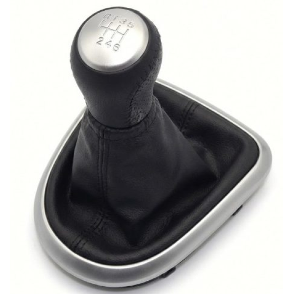 Ручка КПП с пыльником в сборе Модельная для Nissan Qashqai J10 Juke 2006-2013 5 Скоростей Перфорация Кожа
