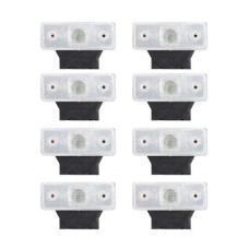 Габарит LED прямоугольный 110х42 мм 24V 4 диода резиновый кронштейн Белый 8 шт (YP 24)