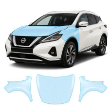 Антигравійна захисна бронеплівка за лекалами для Nissan Murano Z52 facelift 2019-2024 - капот і передні крила