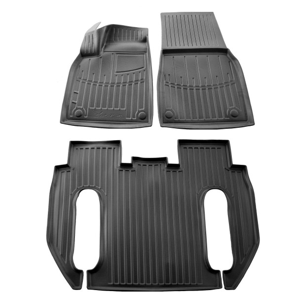 Комплект 3D ковриков з 3 штук на Tesla Model X Plaid (2022-...) Тесла