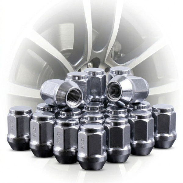 Гайки 12х1, 5х35 хром конус закритий з виступом ключ 21 20 шт (F451)