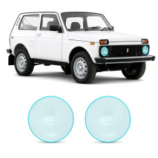 Антигравийная защитная бронепленка по лекалам для LADA Niva 2121 1977-2020 - оптика (фары и ПТФ)