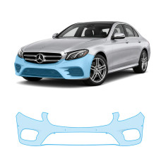 Антигравийная защитная бронепленка по лекалам для Mercedes-Benz E-Class W213 2016-2020 - передний бампер
