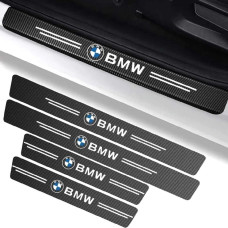 Защитная пленка накладка на пороги для BMW Черный Карбон 4 шт