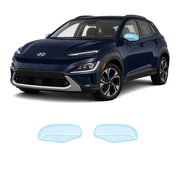 Антигравийная защитная бронепленка по лекалам для Hyundai Kona OS facelift 2021-2023 - зеркала