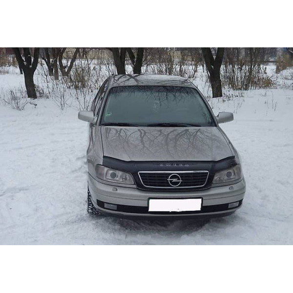 Дефлектор капота мухобойка Opel Omega В 1999-2003 Рестайлинг Телевозор Евро Крепление (Vip Tuning ) OP24