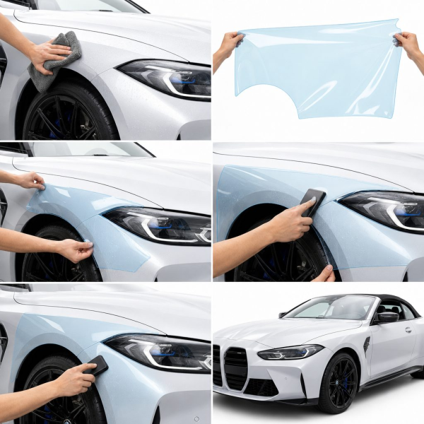 Антигравийная защитная бронепленка по лекалам для BMW M3 G80 2020-2024 - зона крышки багажника
