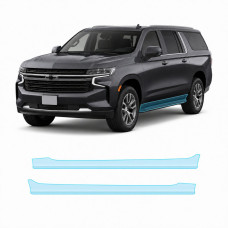 Антигравийная защитная бронепленка по лекалам для Chevrolet Suburban IV 2021- нижняя зона кузова пороги
