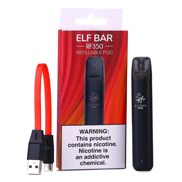 Багаторазова POD-система Elf Bar RF350 Starter Kit 350 mAh Чорний
