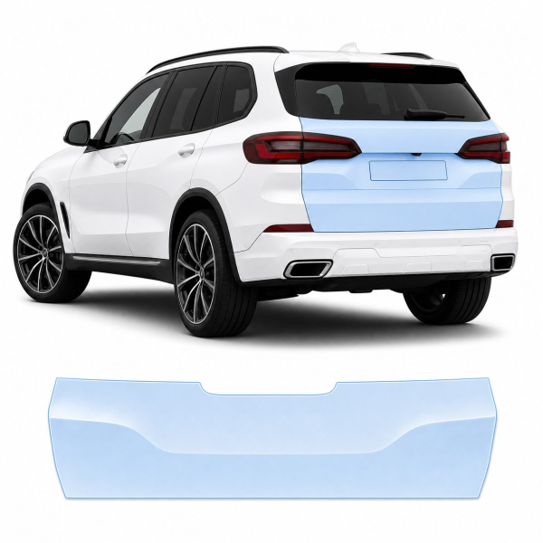 Антигравийная защитная бронепленка по лекалам для BMW X5 G05 2018-2023 - зона крышки багажника