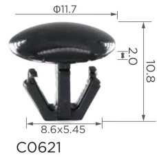 Кліпса кріплення для обшивки Honda 91518-SM4-003 (C0621)