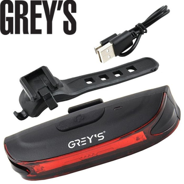 Велосипедный задний фонарь Grey's LED 6 режимов 80 х 30 х 15 мм 1 шт (GR11120)