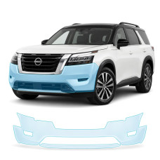 Антигравийная защитная бронепленка по лекалам для Nissan Pathfinder R53 2022- передний бампер