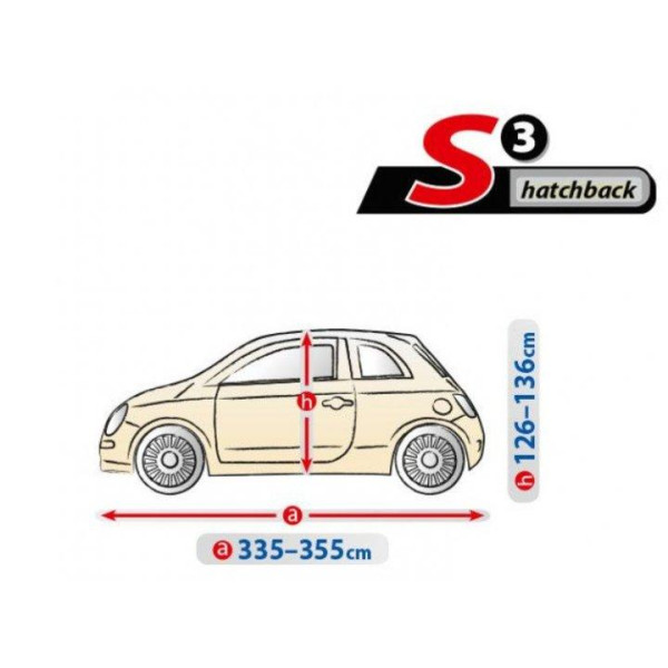 Тент автомобільний для Хечбека / Універсалу Kegel-Blazusiak S3 335-355 см Optimal Garage (5-3952-241-3021)