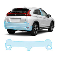 Антигравийная защитная бронепленка по лекалам для Mitsubishi Eclipse Cross I 2017-2021 - задний бампер