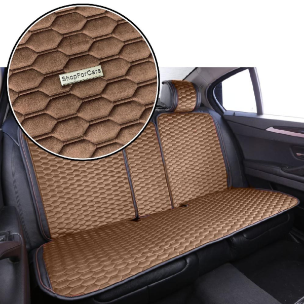 Накидка на задние сидения Алькантара Palermo Premium Коричневые 1 шт