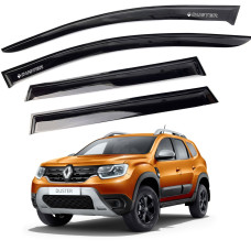 Дефлекторы окон ветровики для Renault Duster 2018- Voron Glass