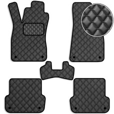 Коврики в салон Экокожа для Audi A4 (В6 / B7) 2001-2008 Черные 5 шт (Rombus)