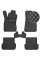Коврики в салон Экокожа для Audi A4 (В6 / B7) 2001-2008 Черные 5 шт (Rombus)