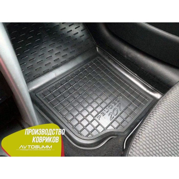 Передние коврики в автомобиль Peugeot 207 2006- (Avto-Gumm)