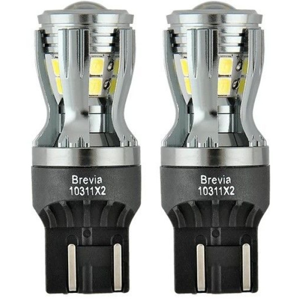 LED автолампа Brevia PowerPro 12/24V W21/5W 14x2835SMD 350Lm 6000K CANbus Оригінал 2 шт (10311X2)