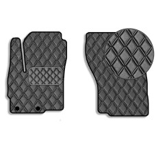 Коврики в салон передние для Mitsubishi Outlander 2012-2020 Экокожа с подпятником 2 шт (Rombus)