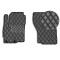 Коврики в салон передние для Mitsubishi Outlander 2012-2020 Экокожа с подпятником 2 шт (Rombus)