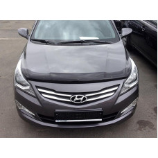 Дефлектор капоту мухобійка для Hyundai Accent/Solaris 2014-