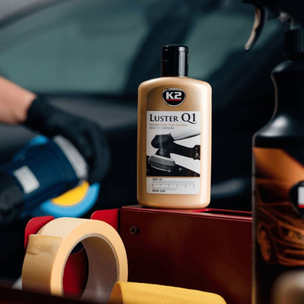 Поліроль кузова паста для полірування K2 Luster Q1 High Cut L1200N 250g Біла