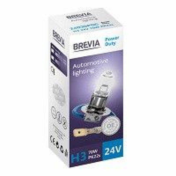 Автолампа галогенна Brevia Power Duty/H3/70W/24V/1 шт (24030PDC)