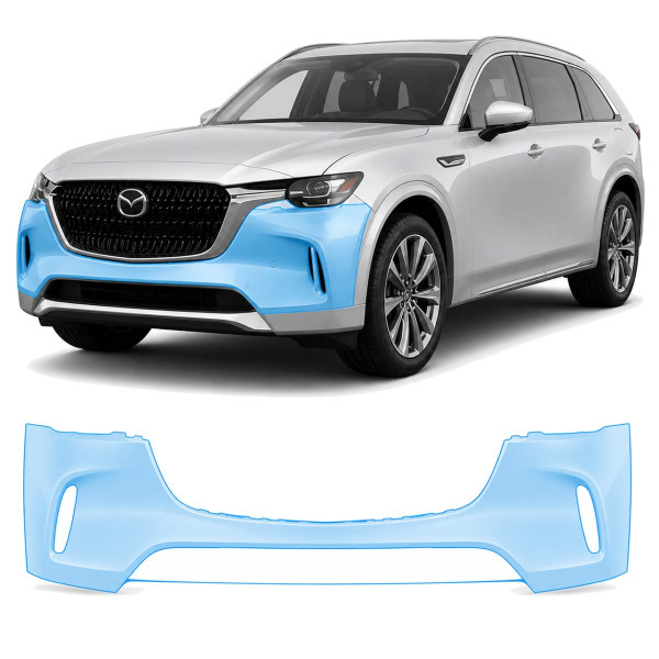 Антигравийная защитная бронепленка по лекалам для Mazda CX-90 2023- передний бампер