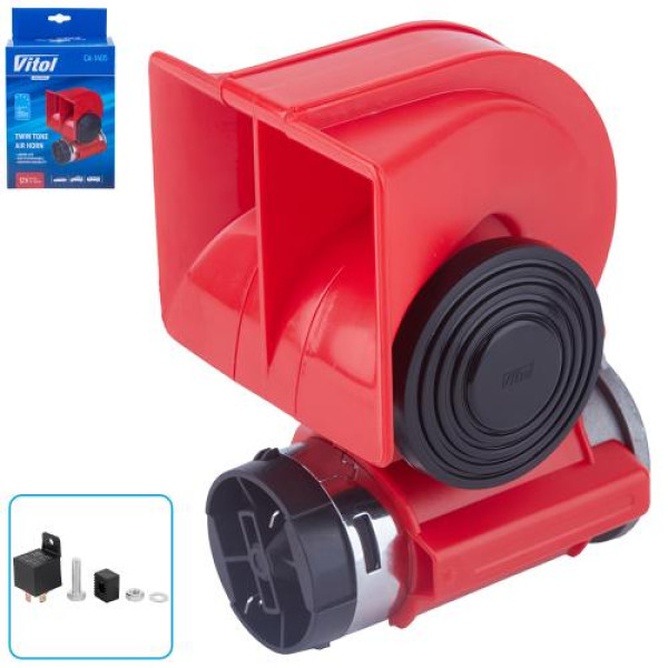 Автомобільний повітряний пневма Vitol 12V Червоний (CA-1405)