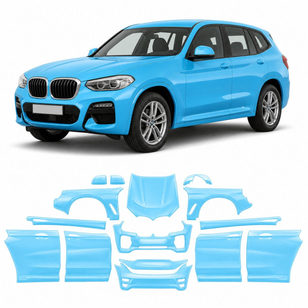 Антигравійна захисна бронеплівка за лекалами для BMW X3 G01 2017-2021 - повний кузов