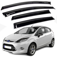 Дефлектори вікон ветровики для Ford Fiesta 2008-2017 5D Хечбек Voron Glass