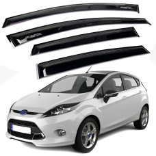 Дефлектори вікон ветровики для Ford Fiesta 2008-2017 5D Хечбек Voron Glass