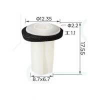 Клипса для обшивки Honda, Acura (90670-SG0-003, 90670SG0003, 91626-SH3-003, 91626SH3003, 14304) (C0381)