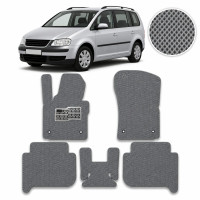 Коврики в салон EVA для Volkswagen Touran I / II 2003-2015 (Металлический подпятник) Серые 5 шт